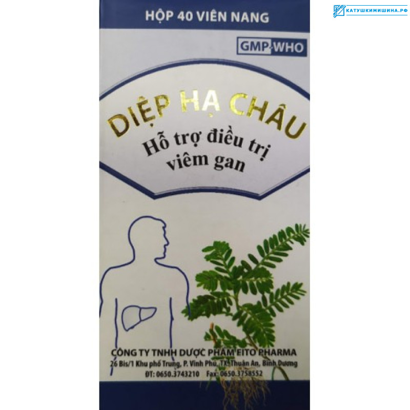 Капсулы для улучшения функции печени DIEP HA CHAU (FITOHEPA-F) 40 капсул Вьетнам