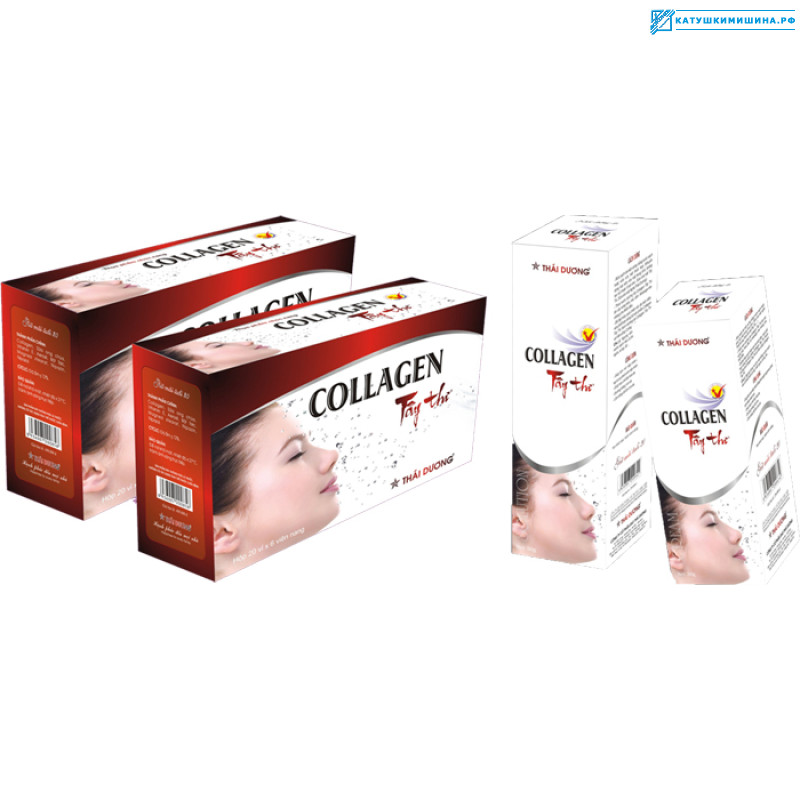 Коллаген в капсулах с маточным молочком и витамином Е (Collagen Tay Thi) 120 капсул Вьетнам
