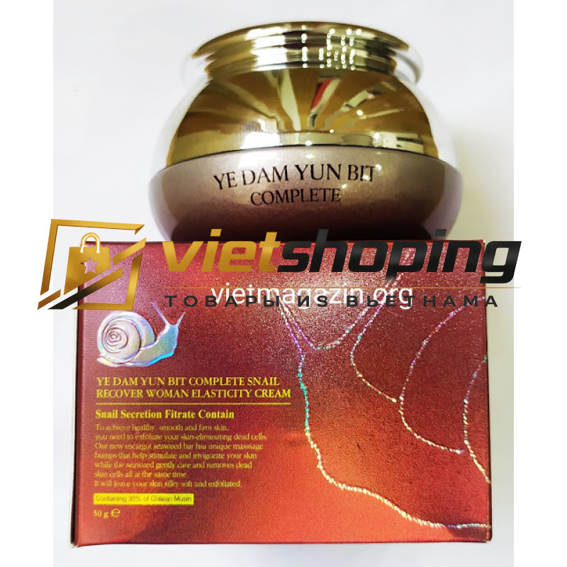 Крем c муцином улитки YE DAM YUN BIT COMPLETE SKIN 50 грамм Корея
