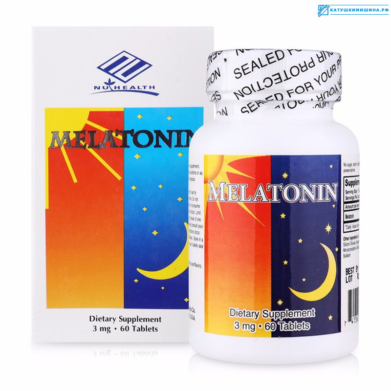 Препарат для улучшения сна и памяти Мелатонин ( Melatonin) 60 капсул США