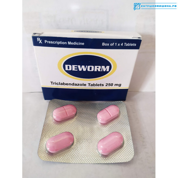 Deworm 250 mg 4 таблетки для ...