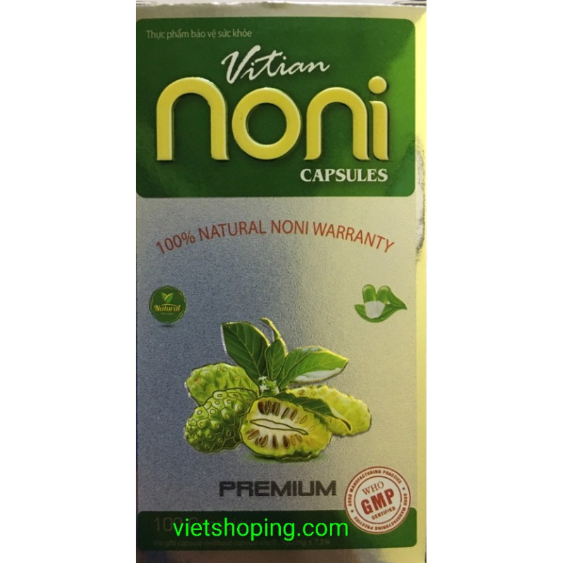 Нони капсулы NONI CAPSULE (MORINDA CITRIFOLIA) - очищение крови, сахарный диабет, долголетие  300 шт  Вьетнам